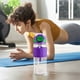 thumbnail image 5 of Botella deportiva de 600 ml con pajita y boquilla | Vaso portátil a prueba de fugas para gimnasio, escuela y viajes | Botella de plástico de gran capacidad sin BPA para niños y adultos, 5 of 6