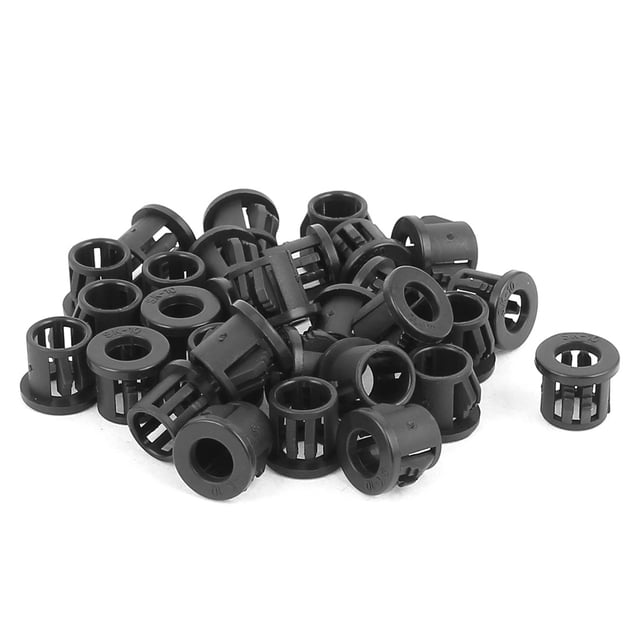 30 piezas de 10 mm de diámetro montadas en buje de cable protector de goma negra