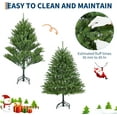 thumbnail image 5 of Senfot 4.5FT Prelit Artificial Christmas Tree with 200 Lights, Foldable Stand, On/Off Foot Pedal, Easy Assembly, Christmas Holiday Decoration for Home, Party, Office, Green, 5 of 7