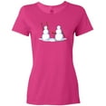 thumbnail image 3 of Inktastic Snowman Stickup with Hairdryer Women's T-Shirt, 3 of 5