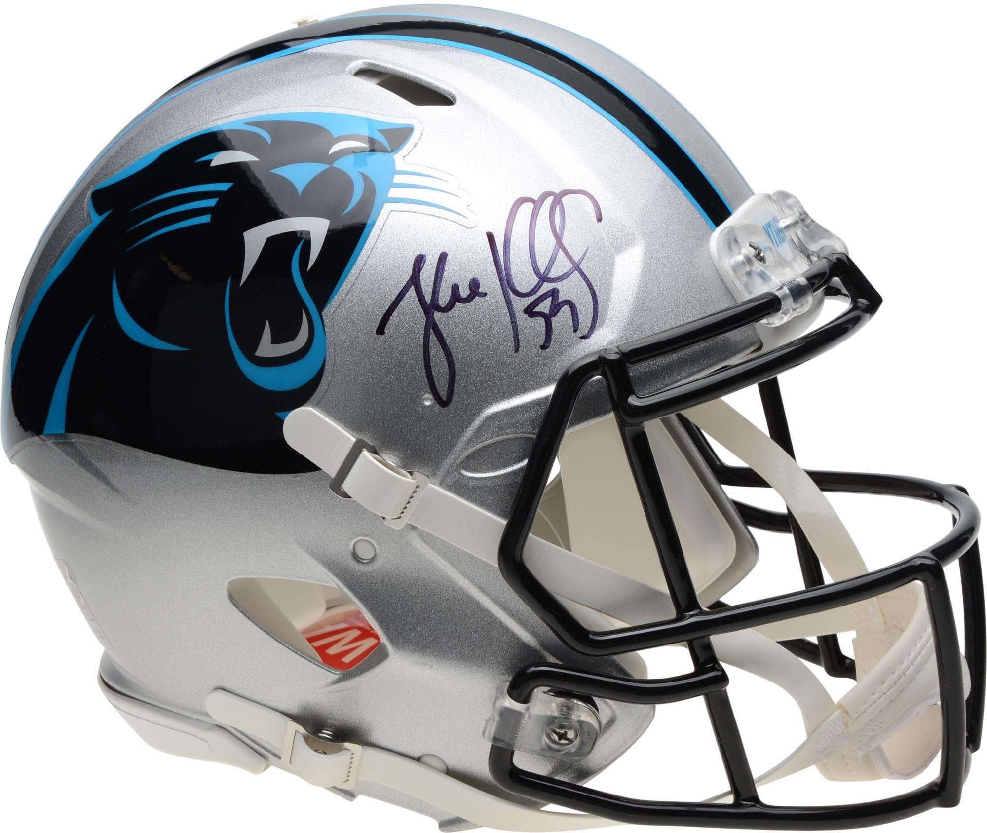 Luke Kuechly Autographed Carolina Panthers Black Matte Mini Helmet BAS