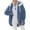 Blue women winter coat, variant on yoeyez Winter Coats Plus Size for Women, Cozy Solid Zipper Faux Fur Coat Hooded Drawstring Casual Warm Jacket Overcoat