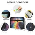 thumbnail image 3 of DIXRUYEE Organ Folders Expanding Folder with Color Label 13 Pocket Cosmic Cat's Colorful Voyage Printed, 3 of 7