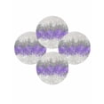 thumbnail image 7 of 13 Inch Round Placemats Set of 4, Purple Grey Abstract Non Slip Heat Insulation PP Table Mats, Gradient Geometric Graffiti Modern Art Washable Place Mats for Kitchen Dining Party Table Decor, 7 of 7
