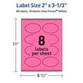 thumbnail image 6 of Avery Printable Oval Labels, Bright Pink, 2" x 3-1/3", 80ct, 6 of 11