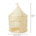 thumbnail image 4 of 3 Sprouts Kids Play Tent Playhouse Castle with Recycled Fabric for Indoor and Outdoor Games in Beige, 4 of 4