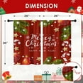 thumbnail image 5 of Christmas Kitchen Curtains Red Window Short Tier Curtains Over Sink Set of 2, Xmas Balls Winter Happy New Year Kitchen Decor 26" x 36", 5 of 7