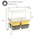 thumbnail image 2 of Gymax Chariot de Rangement Roulant Étagère en Métal 4 Tiroirs Mobilier de Bureau à Domicile, 2 of 6