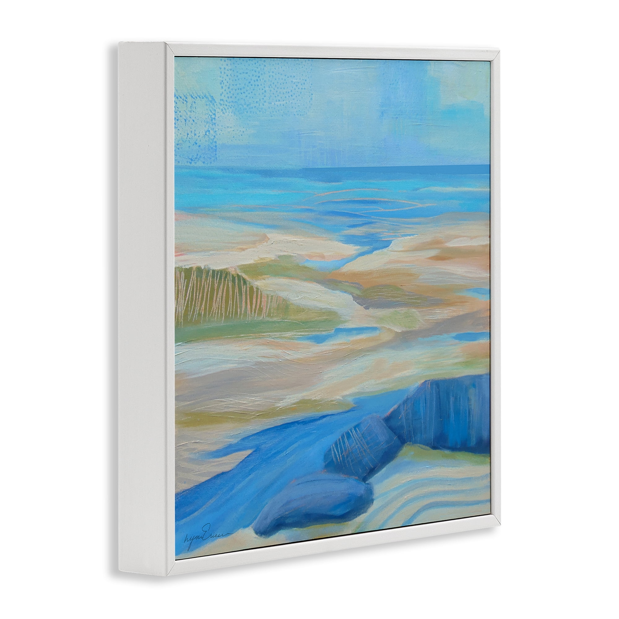 Stupell Industries Low Tide Azure Dunes White Framed Giclee Art, design by Lynn Ericson Fine Art
