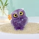 thumbnail image 2 of Figura decorativa de búho de cristal 3D, miniatura coleccionable, adorno de búho Violeta, 2 of 8