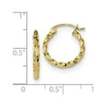thumbnail image 2 of 10K Yellow Gold Earring Hoop Women'S Twisted 16.45 mm 14.68, 2 of 2