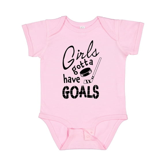 Inktastic Girls Gotta Have Goals Hockey Player Girls Baby Bodysuit