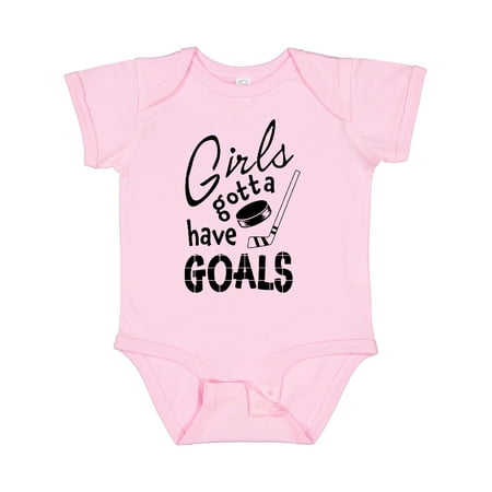 

Inktastic Girls Gotta Have Goals- Hockey Player Gift Baby Girl Bodysuit