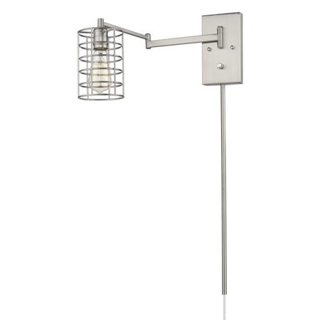 

HomeRoots 398683 32 x 5 x 20.75 in. Jett 1-Light Satin Nickel Sconce