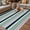 Navy Blue, Fruit Green, Grey, variant on Green Grey Striped Outdoor Rug for Patio/Deck/Porch, Non-Slip Large Area Rug 5 x 8 Ft, Farmhouse Stripes Modern Abstract Art Indoor Outdoor Rugs Washable Area Rugs, Camping Rug Carpet Runner