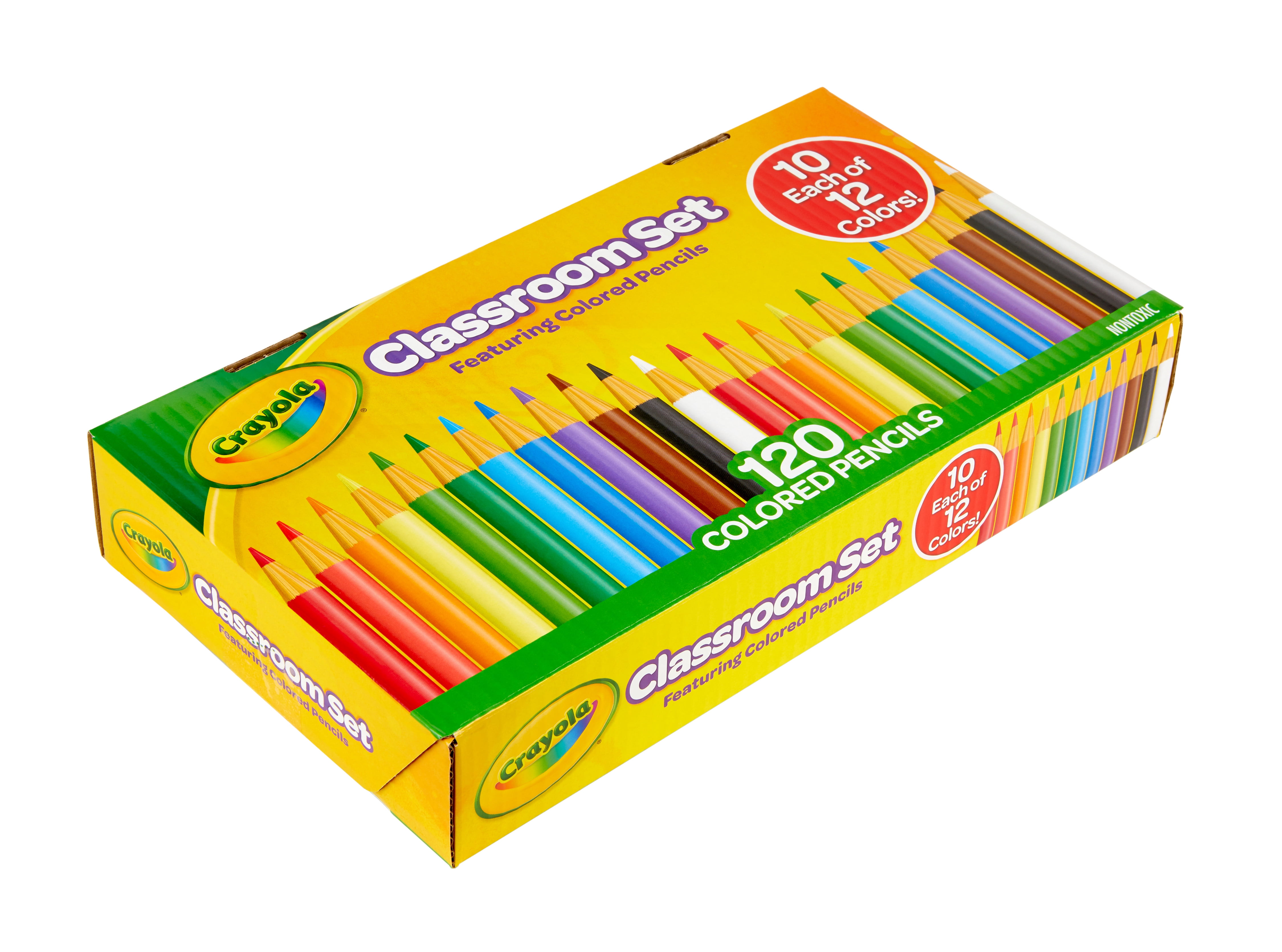 Crayola Colored Pencils Set (120ct), Bulk, Great for Adult Coloring Books,  Gifts for Kids & Adults and Metallic Colored Pencils, Long, 8-Pack
