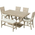 thumbnail image 6 of Half Round Legs 6 Dining Collection, Solid Wood Table, Upholstered Chairs & Bench Furniture,, 6 of 7
