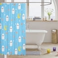 thumbnail image 3 of Manfei Cartoon Cute Ghost Shower Curtain 72Wx78L,Pastel Bat Pattern Halloween Bath Curtain, 3 of 5
