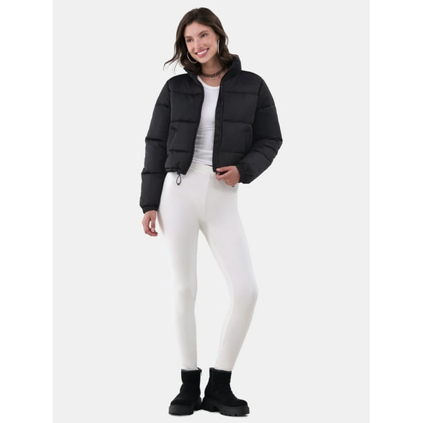 No Boundaries Puffer Jacket, Women's and Women's Plus No Boundaries Puffer Jacket, Women's and Women's Plus