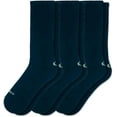 thumbnail image 1 of OTECKA Unisex Basic Crew Socks with Moisture-Wicking - Cushion Comfort Crew Socks, Blue- 3 Packs, Small-Medium, 1 of 5