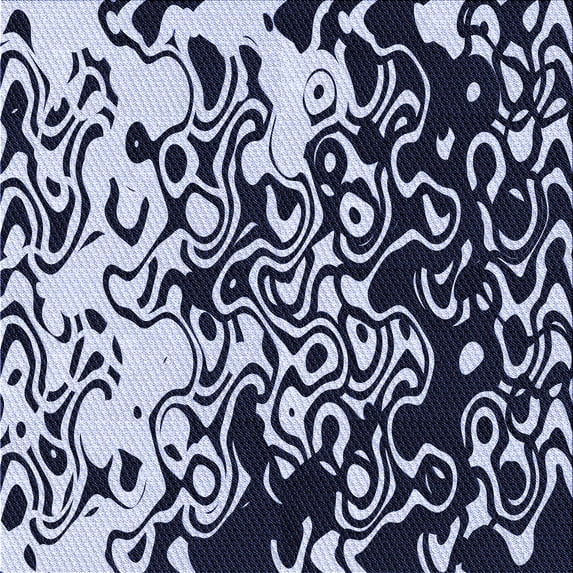 Ahgly Company Indoor Square Patterned Night Blue Area Rugs, 7' Square