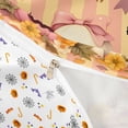 thumbnail image 4 of Homewish Fall Bow Ghost Pumpkin Duvet Cover Queen for Girls, Peach Striped Maple Daisy Queen Bedding, Halloween Reversible, 3pcs, 1 Duvet Cover and 2 Pillowcases, 4 of 6