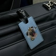 thumbnail image 4 of Pug Dog Butterflies Selfie Rectangle Leather Luggage Card Suitcase Carry-On ID Tag, 4 of 8