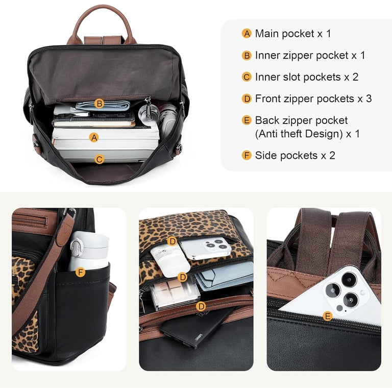 Large Vegan Leather Travel Backpack Purse with Multiple Pockets and Tassel Amazon.com: OPAGE Leather Backpack Purse for Women Fashion  main image 2
