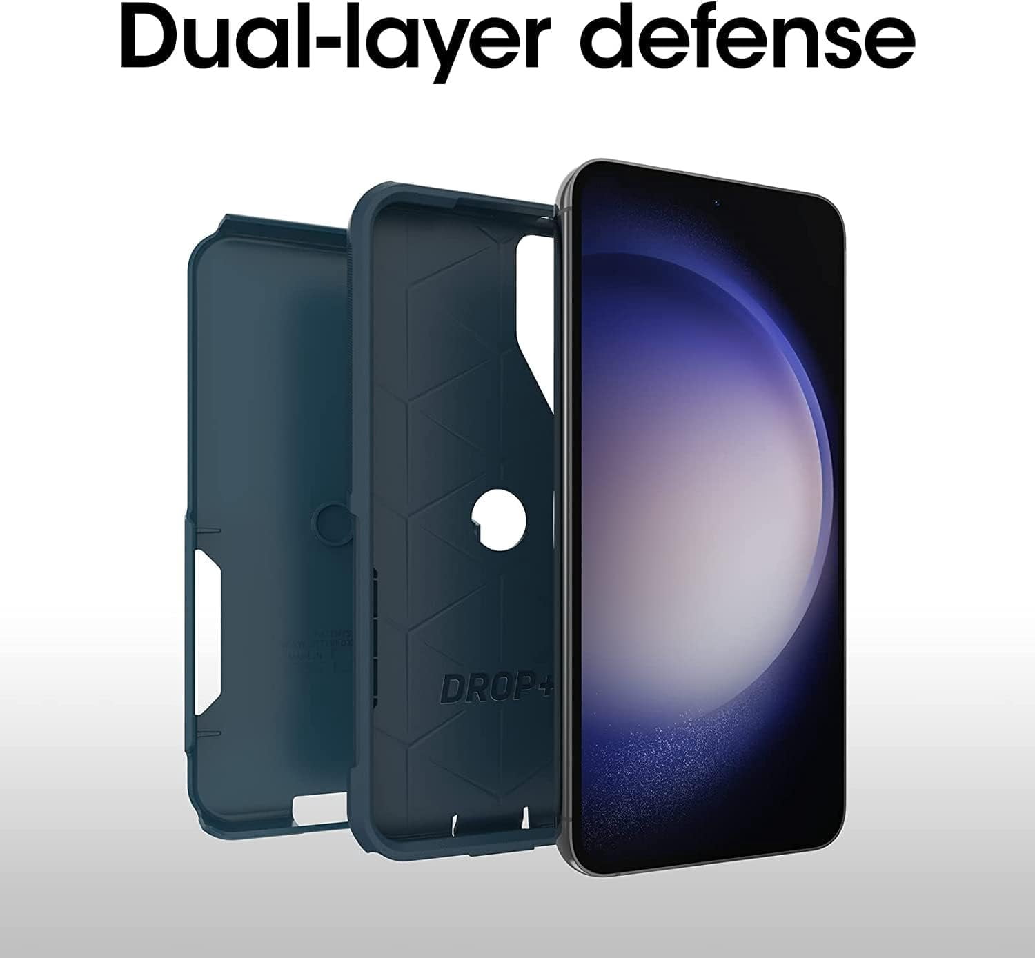 OtterBox Galaxy S23+ Only - Commuter Series Case - Don't Be Blue, Slim & Tough, Pocket - Friendly - with Port Protection - Non-Retail Packaging