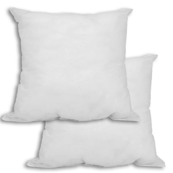 Set of 2 - 24 x 24 Premium Hypoallergenic Stuffer Pillow Insert, Square / White