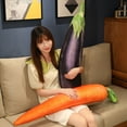 thumbnail image 3 of Hesroicy Vegetables Pillow Simulation Broccoli Pumpkin Pepper Tomato Eggplant Potato Plushies Ornament Sofa Cushion Stuffed Vegetable Plush Back Lying Pillow Home Decoration, 3 of 8