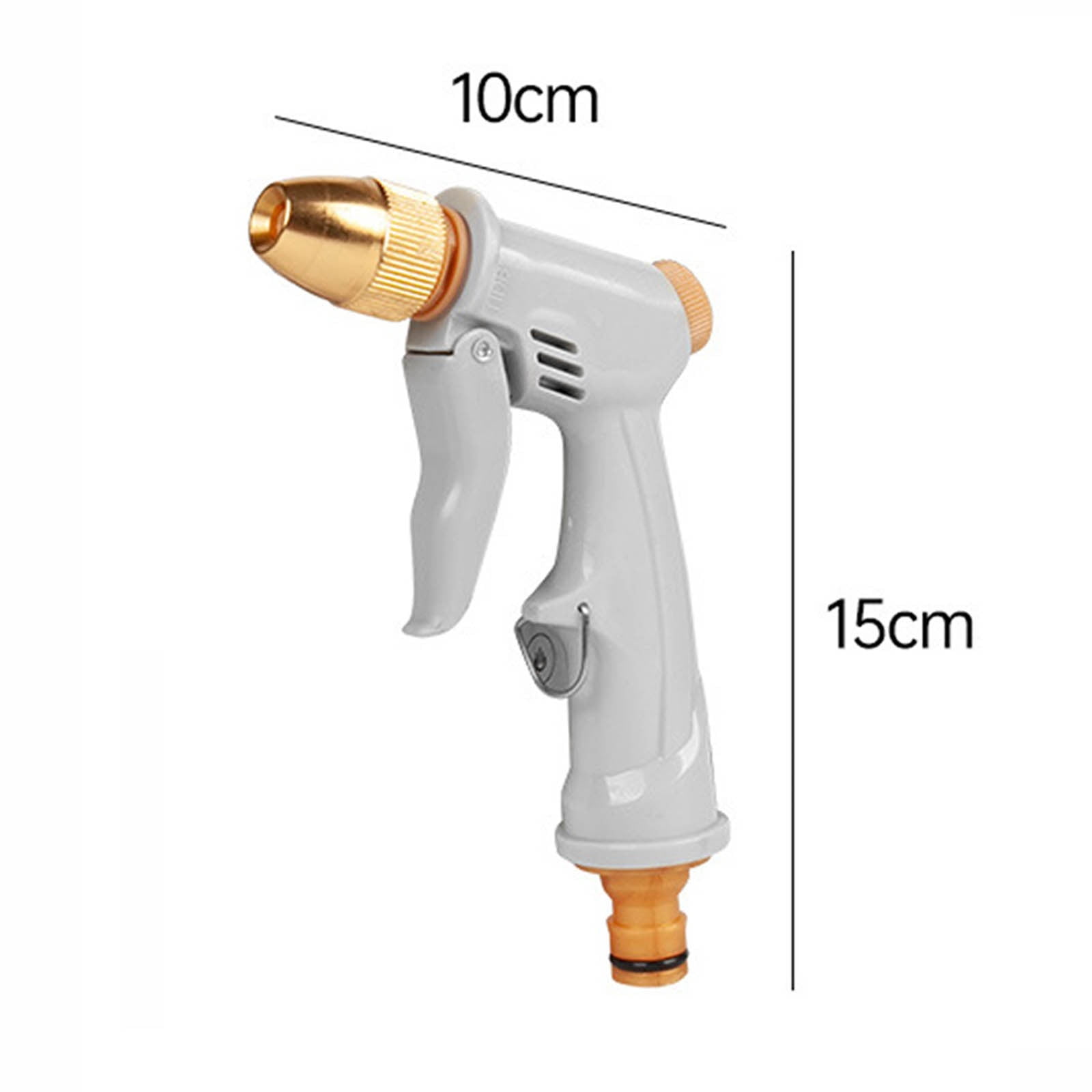 Coollooc Garden Hose Nozzle Sprayer，High Pressure Water Hose Nozzle Sprayer，fits 3/4” Garden Hose Thread, 360°Rotaing Adjustable Nozzle for Watering Plants & Lawns, Washing Cars