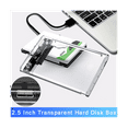 thumbnail image 4 of Transparent White HDD Case for Hard Box 2.5 Inch HDD Enclosure SATA to USB 3.0 Type-C 3.1 External Hard Drive Case, 4 of 8
