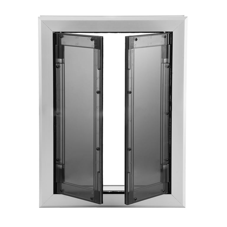 SHZOND Large Dog Door, Weatherproof Aluminum Pet Door, Double