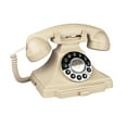 thumbnail image 3 of Corded Vintage Telephone, Retro Landline Phones for Home, Single Line Old Fashioned House Telephone with Loud Ringer for Seniors, Classic Antique Desk Phones for Office/Hotel/School (Ivory), 3 of 5
