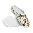 thumbnail image 3 of Balery Monkeys Swinging from Palms Pattern Women's Fuzzy Memory Foam Slippers Fluffy Winter House Shoes Indoor and Outdoor-37/38, 3 of 7