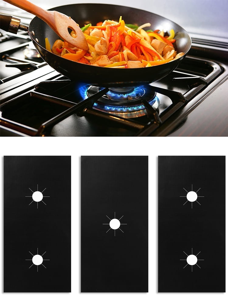 1 Set Gas Stove Top Cover With 5 Holes 3 Gap Strips Dishwasher Reusable  Non-stick Silicone Cover Guard Protector Kitchen Supply - AliExpress