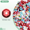 thumbnail image 3 of Uxcell 3000-Pack Loose Sequins, 4 mm Round Cup Sequins Paillettes for DIY Projects/Sewing [Dark Red, Silver], 3 of 6