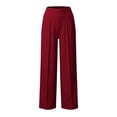 thumbnail image 4 of Miqool Wide Leg Pants for Women Elastic High Waisted Casual Loose Yoga Pants Fall Winter Lounge Trouser with Pockets, 4 of 7