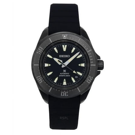 Seiko Prospex SRPL15K1 Men's Automatic Diver's Watch - Black Dial, Black Silicone Strap