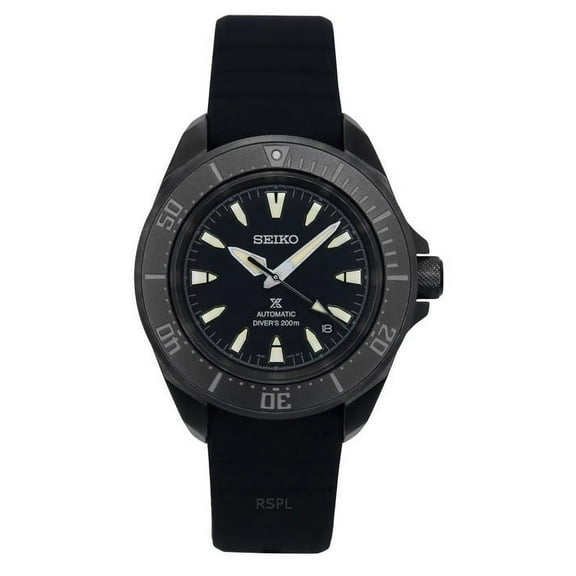 Seiko Prospex SRPL15K1 Men's Automatic Diver's Watch - Black Dial, Black Silicone Strap
