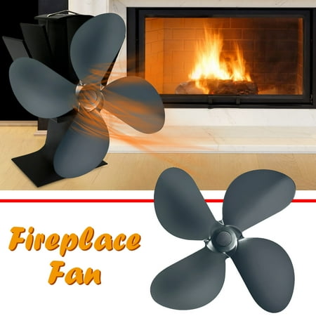 

DYTTDO Home Goods 4 Blade for Heat Powered Wood Stove Fan Wood Log Burner Fireplace Friendly Fan Cost Saving Great Gifts for Family