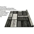 thumbnail image 5 of HR Square Pattern Area Rug 5x7 [5'.2" x 7'.1"] Geometric Contemporary Modern Black & Grey Carpet Comfy shed Free Stain Resistant, 5 of 9