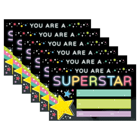 Creative Teaching Press Star Bright Superstar Awards, 30 Per Pack, 6 Packs