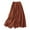 Red, variant on Idoravan Skirt for Women Clearance Women's Solid Color And Loose Fitting Round Neck Mid Sleeved Cool Dress