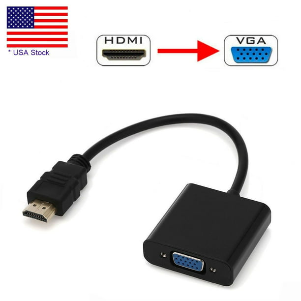 konvergens Krigsfanger Nautisk CableVantage HDMI Male to VGA Female Video Converter Adapter Cable For PC  DVD 1080P HDTV TV - Walmart.com