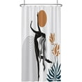 thumbnail image 3 of Boho Shower Curtain Sun in The Woman''s Hands Modern Geometric Watercolor Plants Shower Curtains Decorative for Bathroom Waterproof Fabric Shower Curtain with Hooks 36x72 Inches, 3 of 6