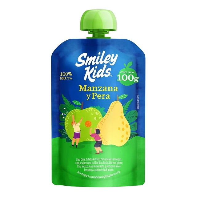 Papilla Smiley Smiley Kids Natural manzana pera