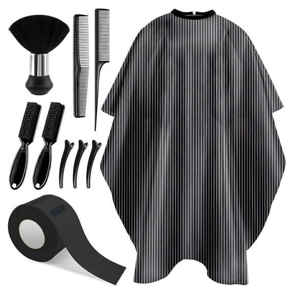 Hair Cutting Tools Set Include Shawls, Disposable Neckband Paper, 2 Cleaning Brush, Neck Brush, Dense Teeth Comb, Pointed Tail Comb, 3 Straight Clip Beauty & Personal Care hair cut