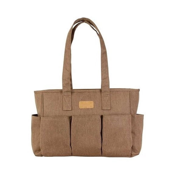 Kalencom Nola Tote Diaper Bag with Changing Pad & Stroller Straps, Toffee